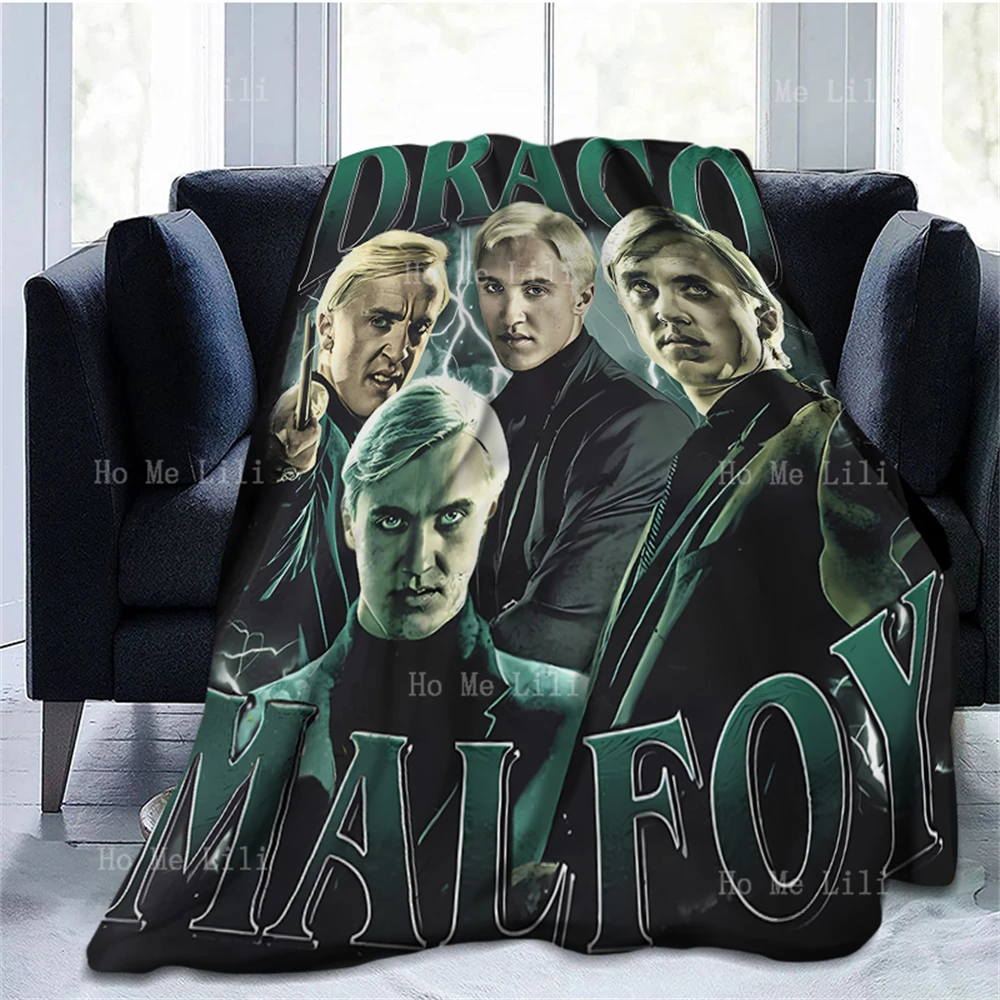 Draco Malfoy Vintage Poster Super Soft Cozy Flannel Blanket Suitable For Four Seasons