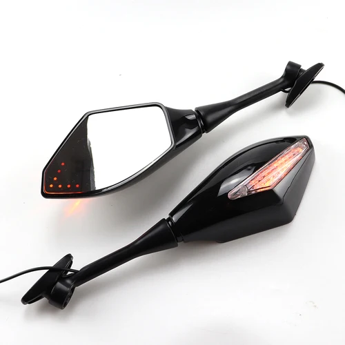 Espejos retrovisores integrados con luz LED para motocicleta, retrovisores con señal de giro para Honda CBR600RR 2003-2017, CBR1000RR, SUZUKI
