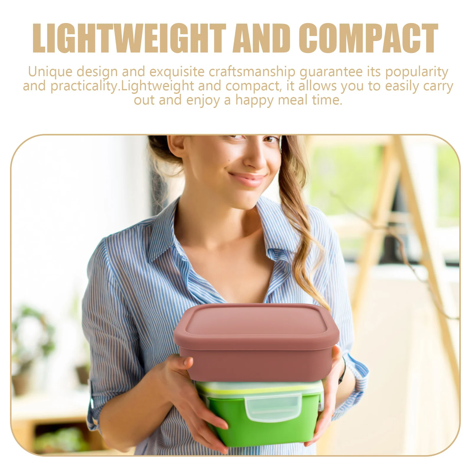 

Silicone Sealed Bento Box Portable Compartment Lunch Container For Kids Adults Microwave Safe Outdoor Office School Use