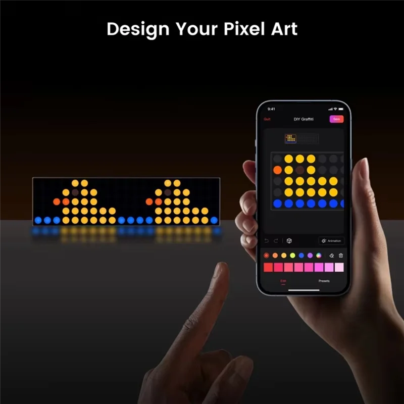 

Умная лампа ABGI-Cube Lite, динамический светильник RGB, Wi-Fi, Bluetooth-соединение, 16 миллионов цветов, синхронизация музыки, управление через приложение