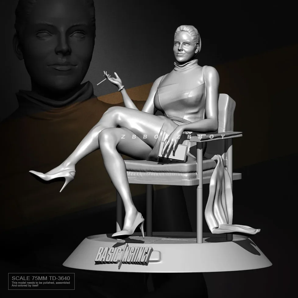 Kits de modèles en résine 76mm, figurine beauté incolore et auto-assemblée TD-3640