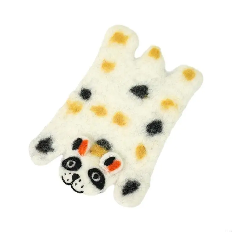 Animal Placemat Wool Felt Table Mat Cartoon Heat Insulation Home Photo Props Kitchen Accessories