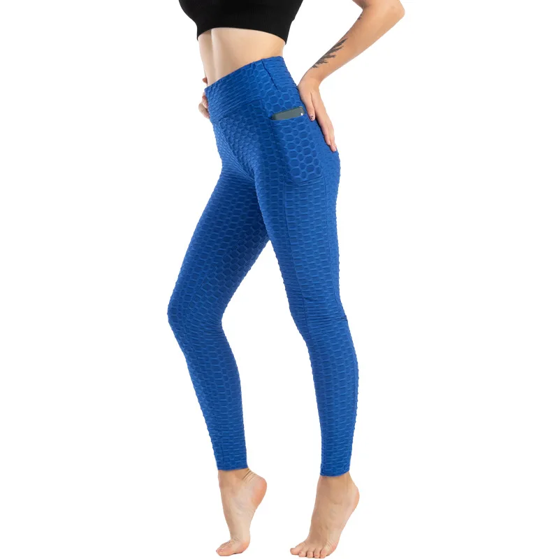 Women Pocket Bubble Fitness Leggings Image 25
