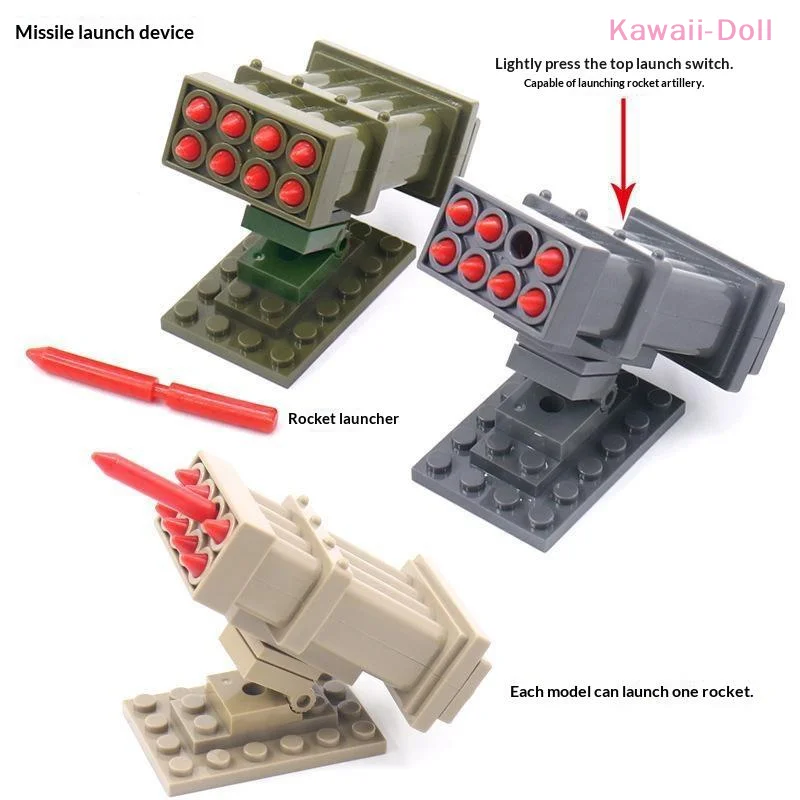 [DO]Tracking Missile Launch Launcher Brinquedos Figures Commando Building Blocks Classic Model Sets Bricks Kids Kits[DO]