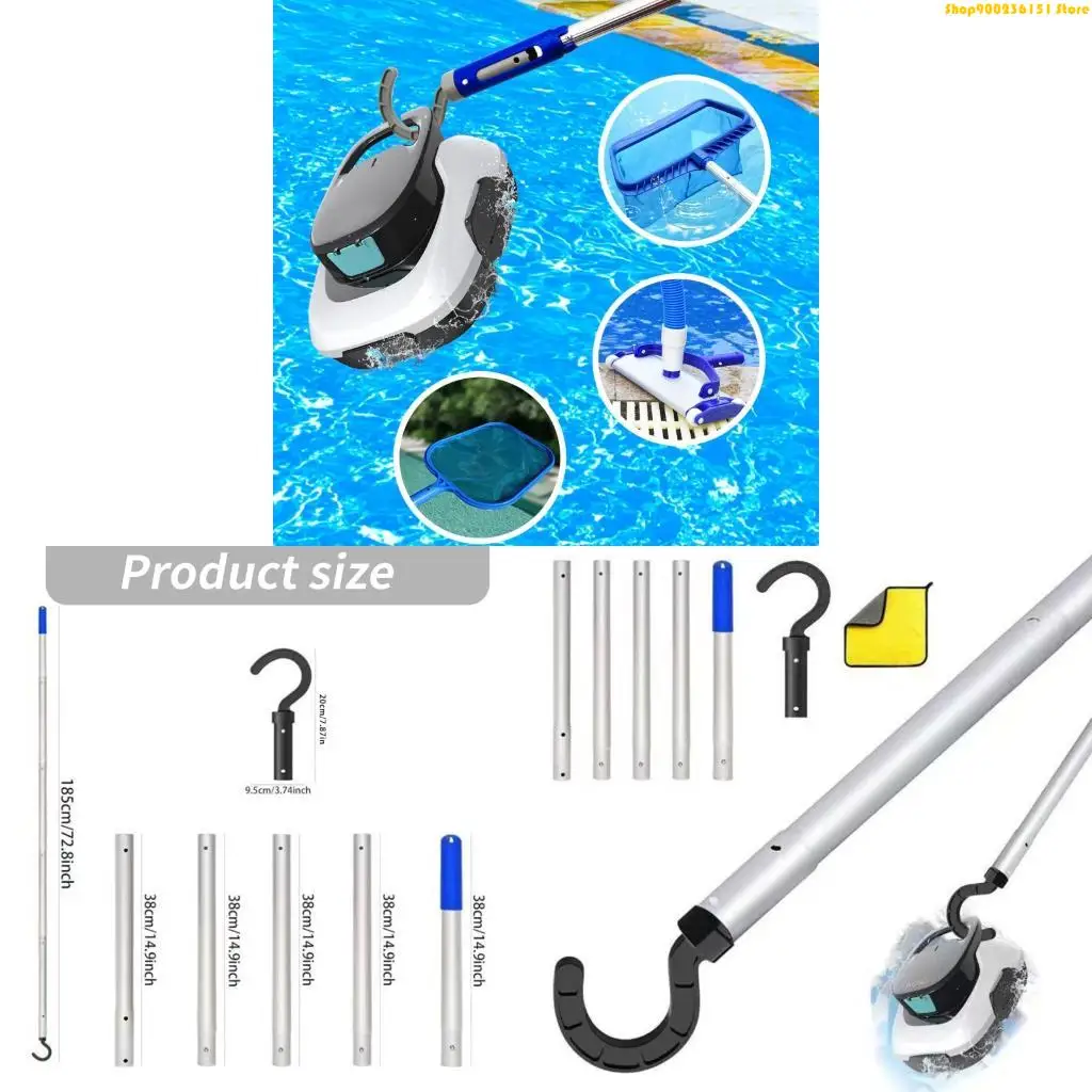 Innovative Water Pool Cleaner Accessories With Ergonomic Handle And Detachable Aluminum Poles Pool Accessories G92C