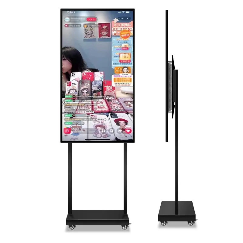 32 Inch Tiktok Live Screen Monitors Indoor Live Stream LCD Display Wireless projection Equipment Interaction Display