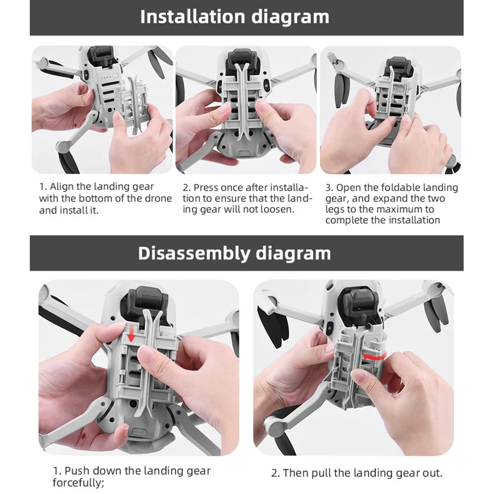 Foldable Landing Gear Extended Height Leg Anti-scratch Bracket for DJI Mini SE