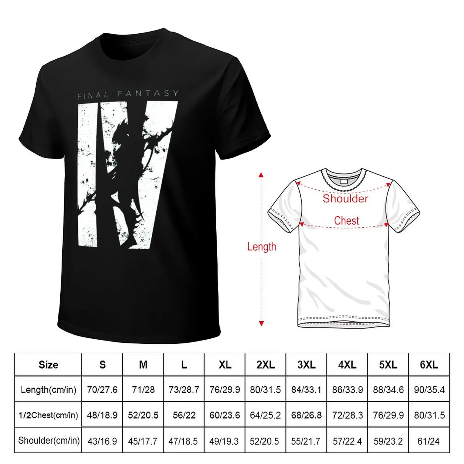Final Fantasy IV Minimal Final Fantasy I Top Tee Funny Graphic Harajuku Humor Top Tee Activity Competition Top Quality USA Size image 5
