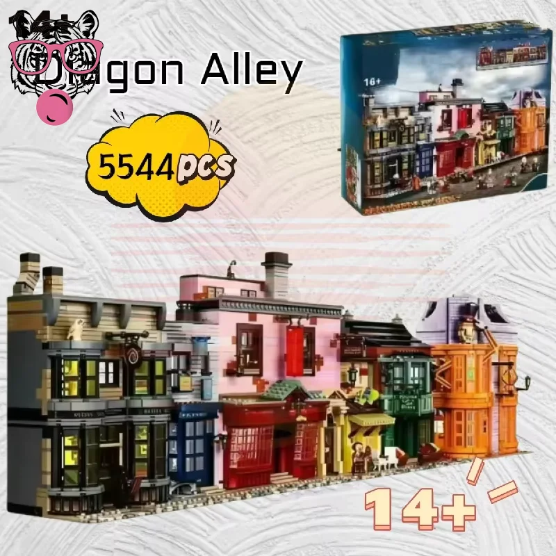 Hot 5544pcs Diagonal Lane Building Adjacent Alley Street View Model The Of Home Decor Christmas Gifts view 3