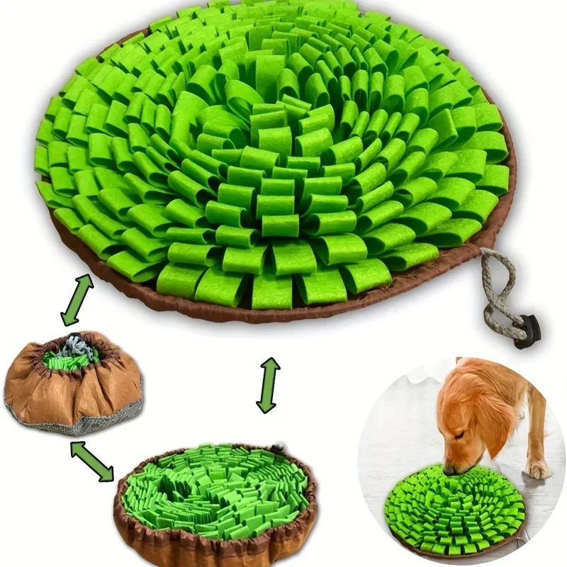 Snuffle Mat for Dogs - Adjustable, Enrichment Pet Foraging Mat for Smell Training, Slow Eating, and Stress Relief