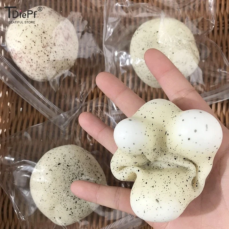 Fluid Sesame Bun Mochi Pinch Music Squishy Toys Creative Slow Rebound Super Soft Simulation Mochi Balls Kids Stress Relief Toys