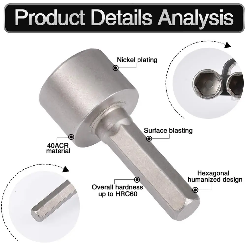 9/14 Stuks 5-12 Mm Hex Socket Schroef Mouw Nozzles Moer 1/4in Zeshoekige Moer Driver boor Adapter Schroevendraaier Set Bits Sets Gereedschap