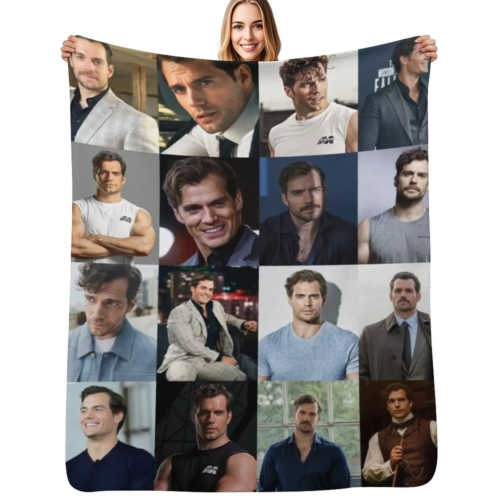 

Henry Cavill Throw Blanket Luxurious Soft Fuzzy Blanket for Sofa Bed