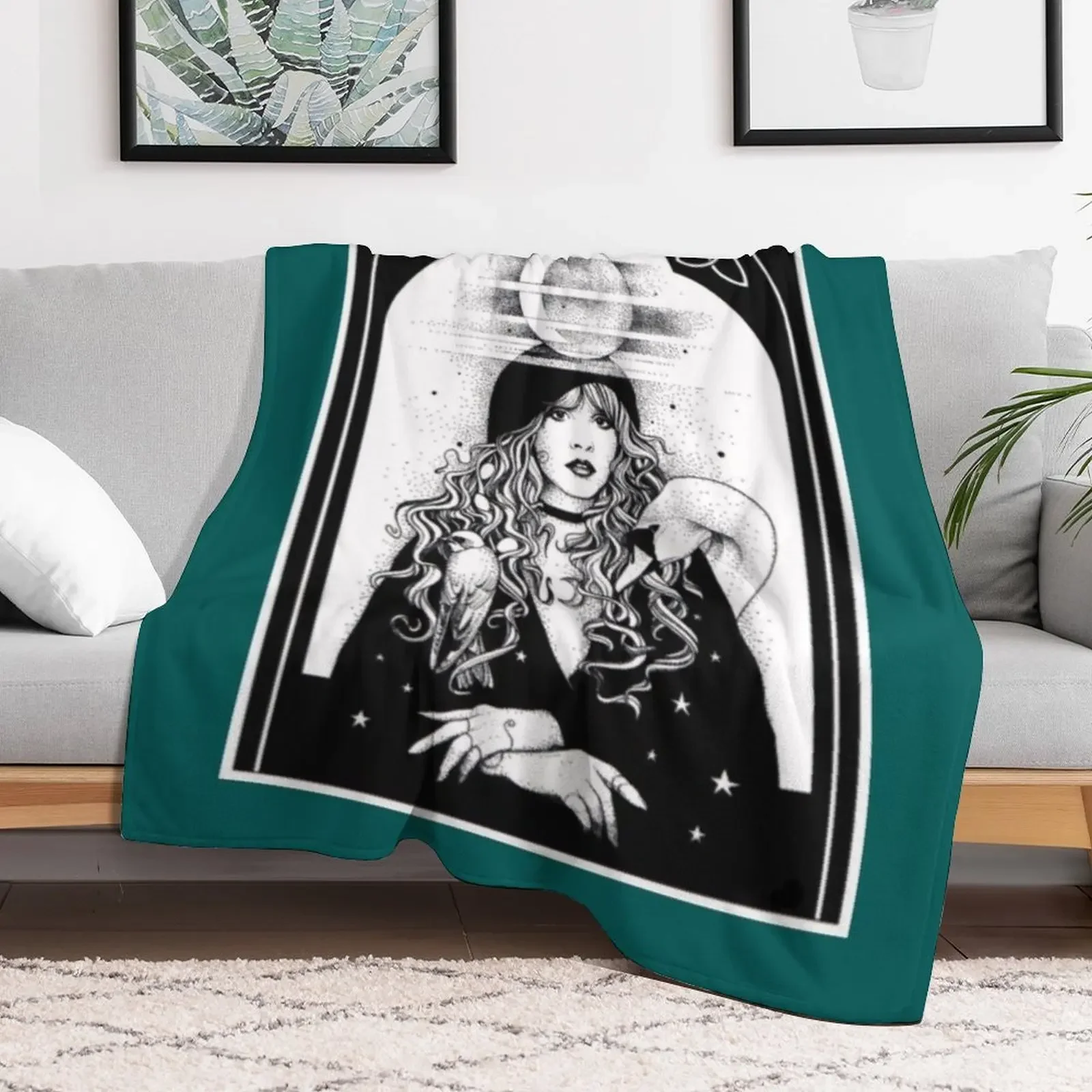 Stevie Nicks Vintage Stevie Nicks Legend Live Forever Love Music Throw Blanket Soft Plaid halloween Softest Blankets