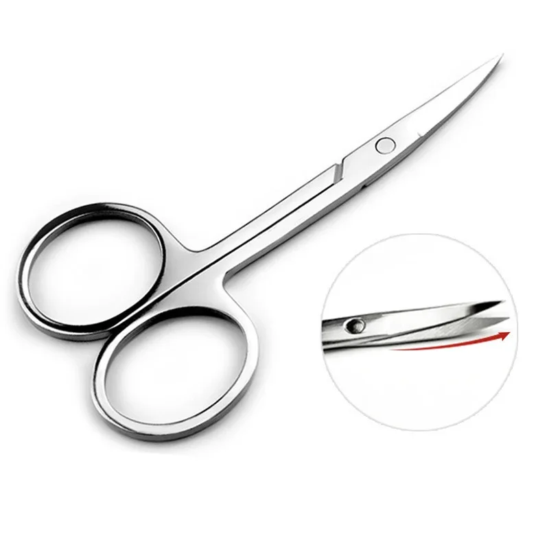 1Pc Stainless Steel Nose Hair Scissors Professional Nail Eyebrow Eyelash Cuticle Scissor Hair Removal Tool Women Beauty Tools