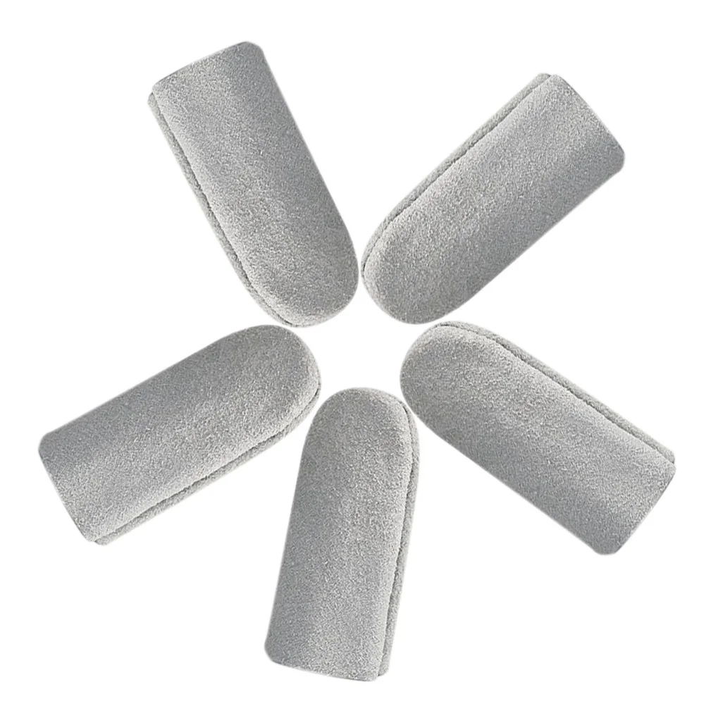 

5Pcs Sewing Thimble Finger Protectors Made of Cowhide for Hand Sewing Knitting Needlework Protective Finger Covers for DIY Craft
