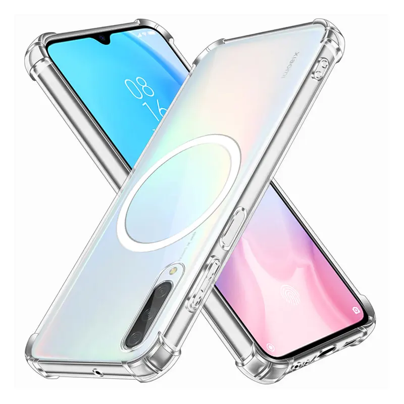 For Xiaomi Mi 9 Lite 9 SE A3 Lite Case Magnetic Ring Sticker Soft Silicone Phone Case Xiaomi 9T Pro CC9E Shockproof Clear Cover