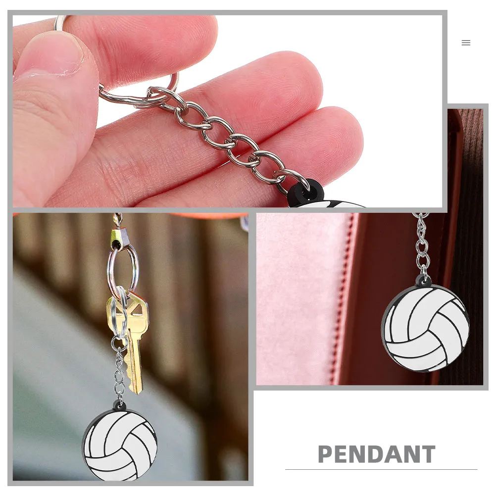 

Набор из 10 брелоков для ключей в виде волейбольных мячей из ПВХ, миниатюрные декоративные подвески для сумок, брелоки для рюкзаков, подарок на выпускной, большой брелок