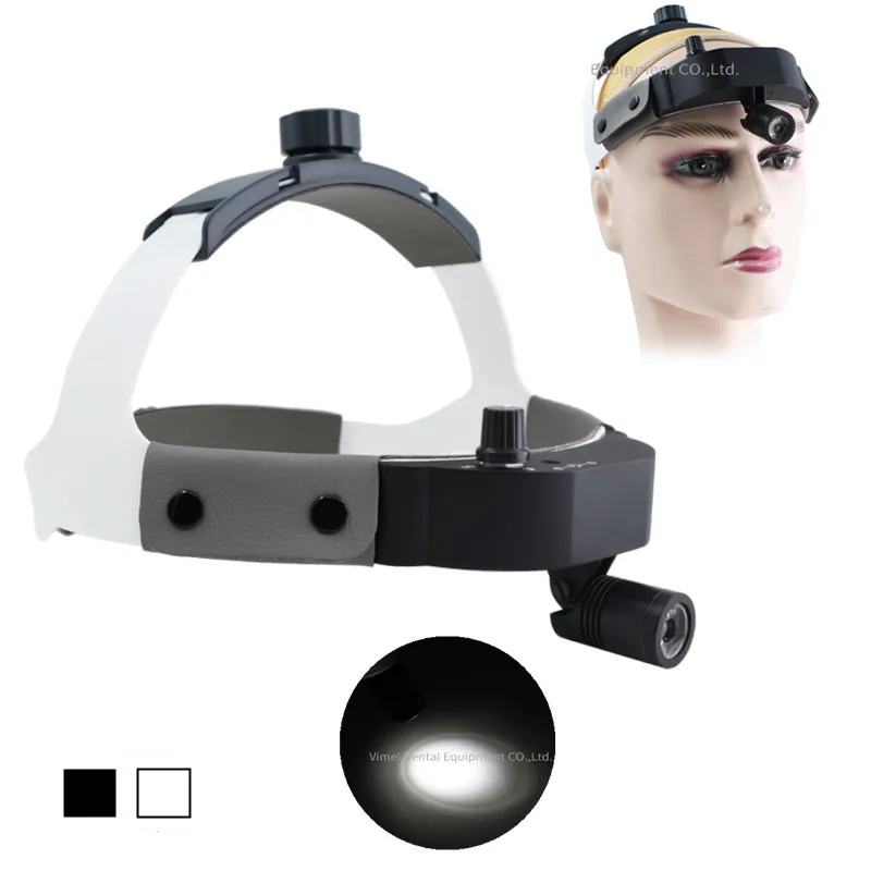 3W LED Headband dent al Surgical Head Light Rechargeable Lamp Adjustable for Dentist