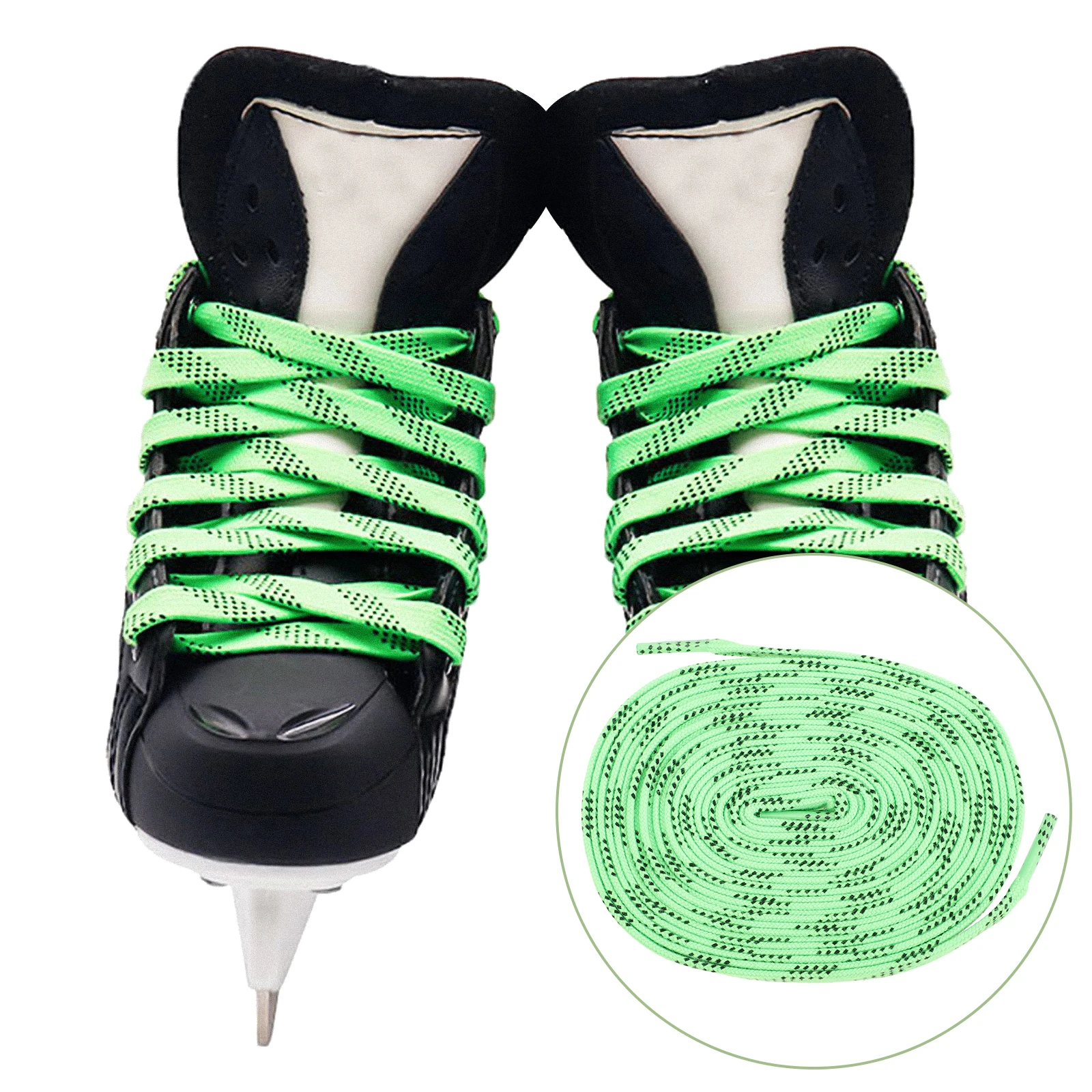 

1 Pair Flat Hockey Laces Roller Shoelaces Anti-Slip Sports Shoe Straps Replacement For Ice Speed Skates Wear-Resistant Durable