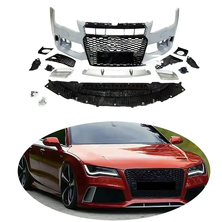 

Car A7 C7 S7 Body Kits RS7 Style A7 S7 Front Bumper with Grille for A7 S7 2011 2012 2013 2014 2015 Auto Bumper Kits