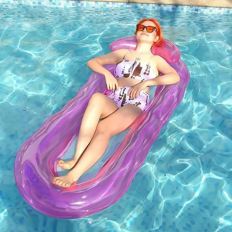 New Water Recliner Hammock Inflatable Floating Swimming Mattress Sea Swimming Ring Summer Pool Party Toy Lounge Bed