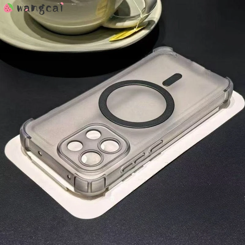 

For Redmi Note 14 13 12 Pro Plus 12 Turbo 11 11S Pro+ 5G 4G Phone Case Magnetic Ice Mist Luxury Business Soft Cover