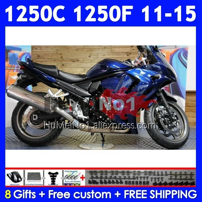 Kit For SUZUKI Bandit GSX1250F GSXF 1250 11 12 13 Dark blue 14 15 124No.39 GSXF1250 GSX1250C 2011 2012 2013 2014 2015 Fairing