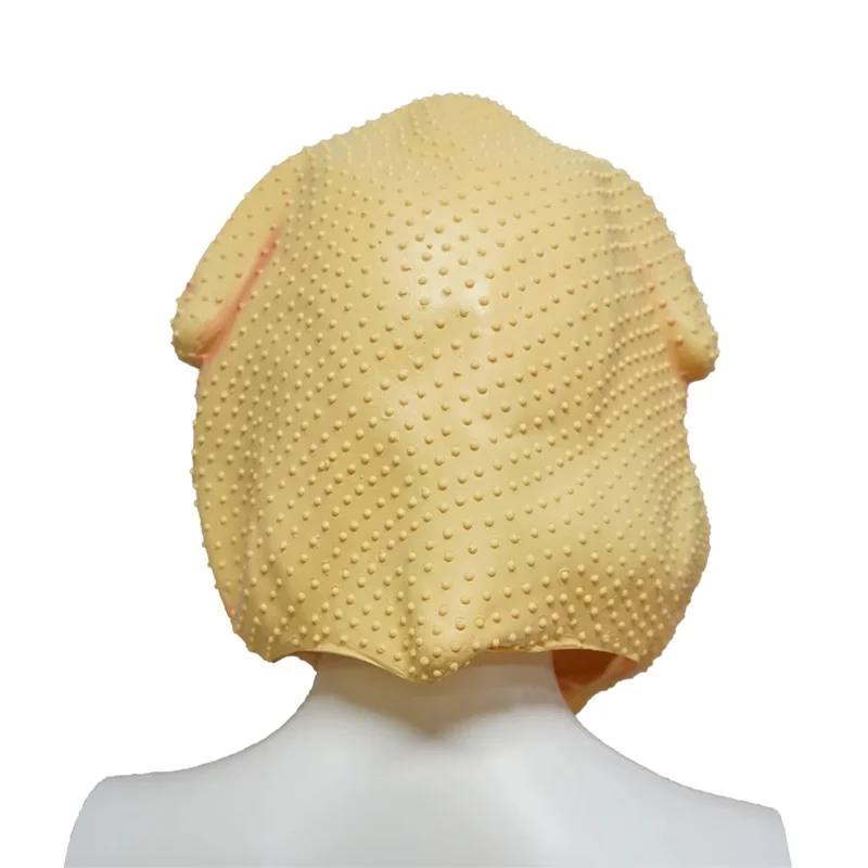 New Arrival Funny Yellow Turkey Full Head Mask Chicken Latex Mask Animal Headgear Purim Easter Halloween Party Role Play Props R