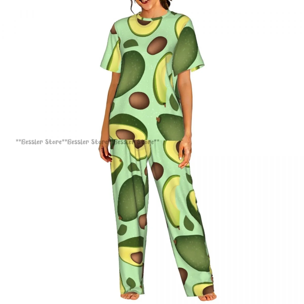 

Ripe Avocado Pajamas Set Short-sleeved Women Home Clothing