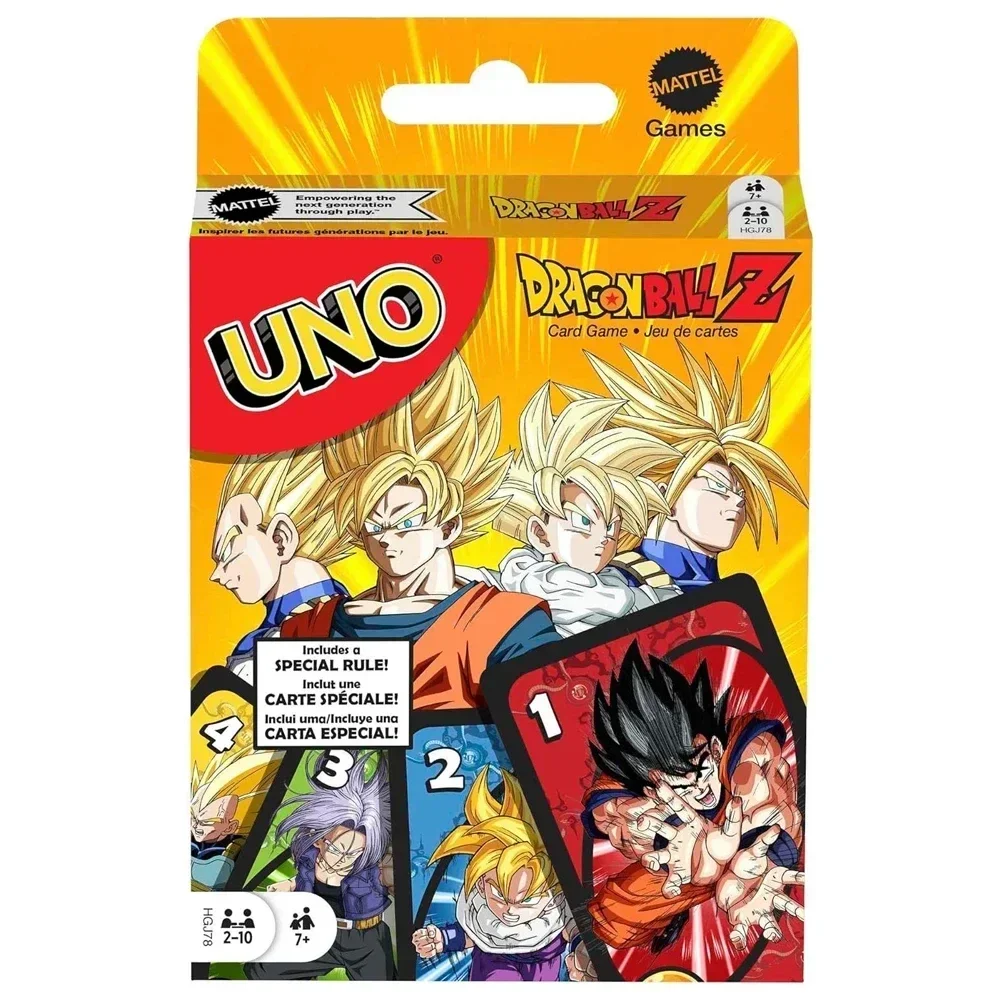 Mattel Games UNO Dragon Ball Z Card Game for Family Night UNO Minions NARUTO The Legend of Zelda  Disney 100