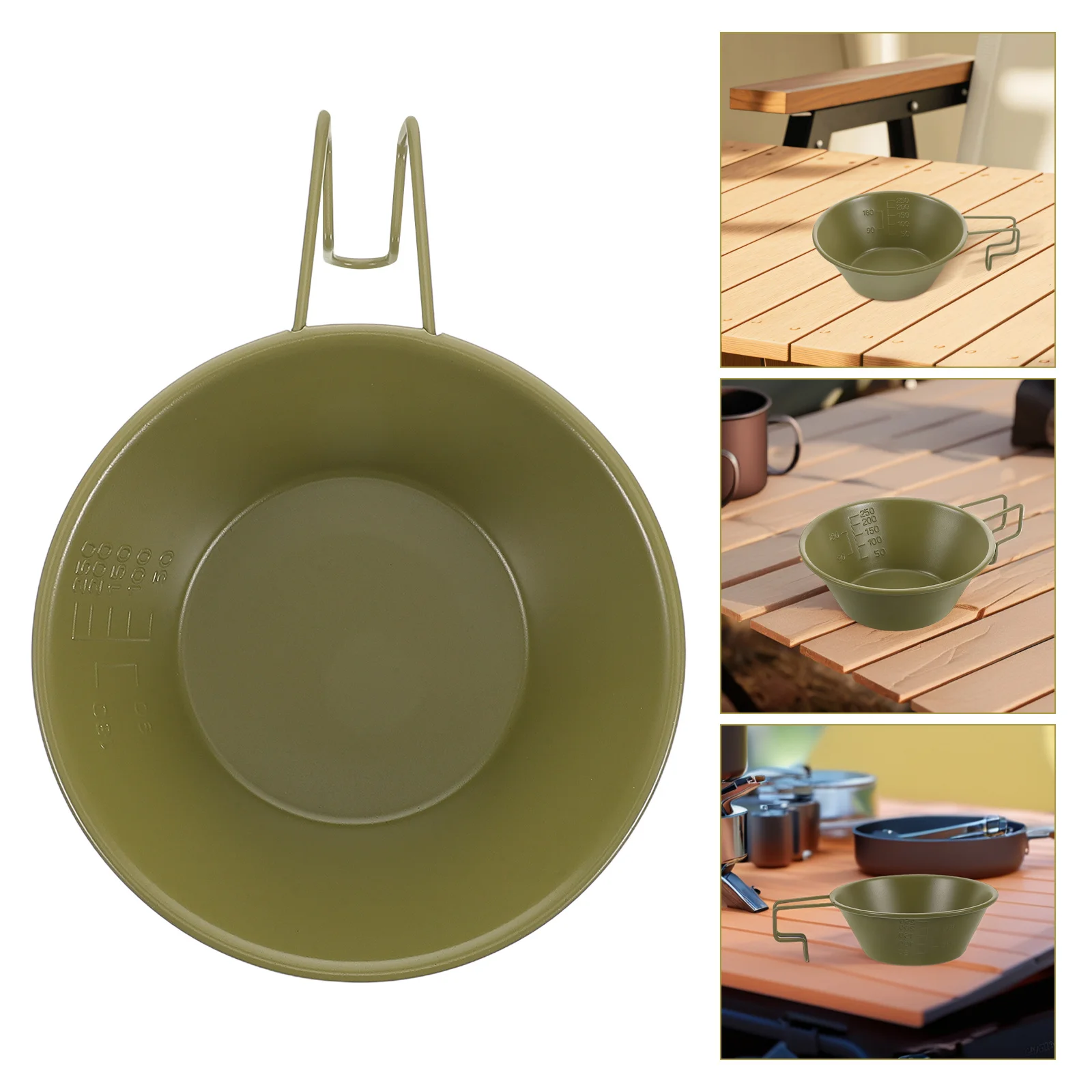 

Stainless Steel Camping Bowl 250ml Lightweight Portable Nonstick Easy Clean Versatile Outdoor Cookware for Soup Noodle Rice