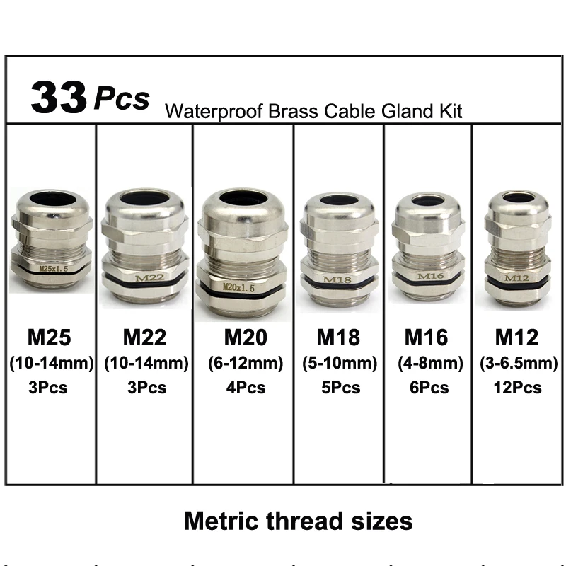 

Plastic IP68 Nylon Adjustable Cable Glands Joints Hot Sell Rohs Waterproof M12 M16 M18 M20 M22 M25 With Washer With Washer