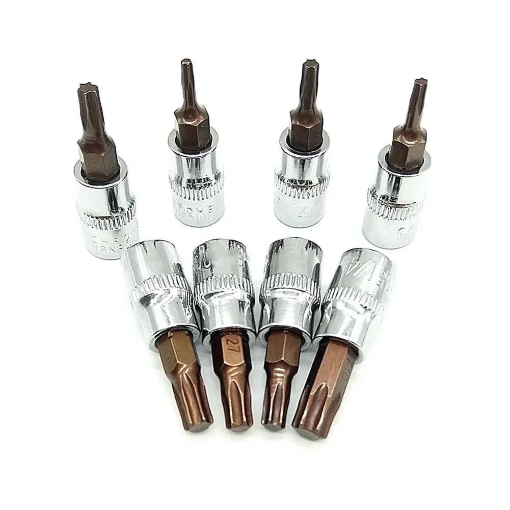 1 Pc Torx หัวไขควง Bits ชุดซ็อกเก็ต 1/4 นิ้วไดรฟ์ซ็อกเก็ตเครื่องมือ T15 T20 T25 T27 T30 T40 มอเตอร์ซ่อมเครื่องมือ