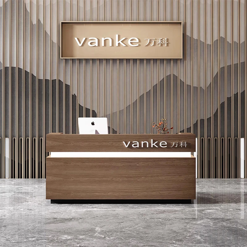 Customized Reception Desk Store Office Podium Modern Cabinet Console Beauty Salon Bar Counter Comptoir Caisse Bar Furniture