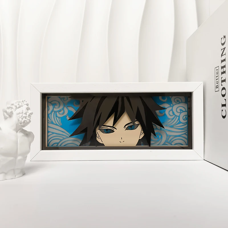 

Anime Paper Cut Shadow Box Light Remote control model multiple colors Gamer Bedroom Decoration Party Light Decoration