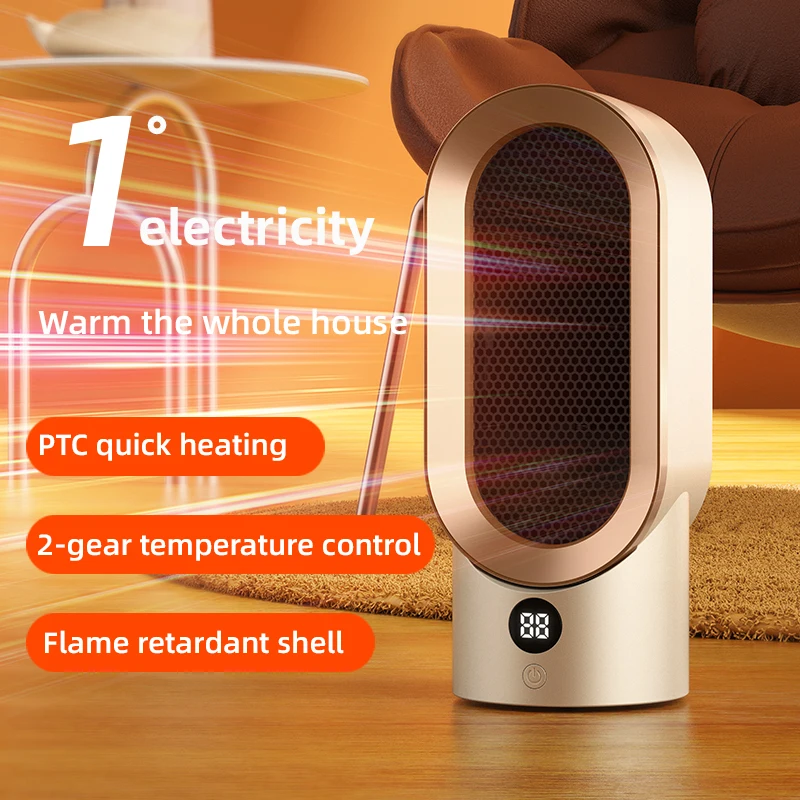 800W Electric Heater Portable Desktop Fan Heater Heating Warm Air Blower Mini Radiator Home Office Warmer Machine for Winter