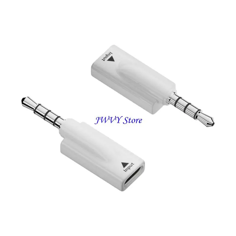 573A Set of 2Pcs Sound Converters 3.5mm Plug To Type C Port Compatible for Most Devices Convenient Setups