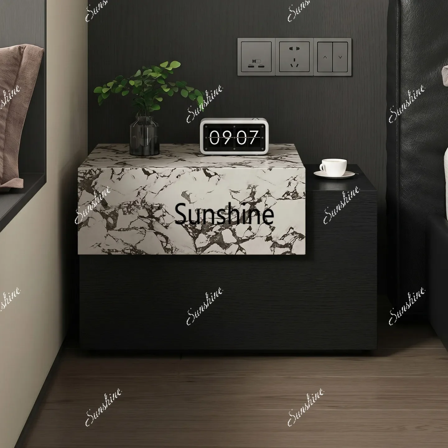 Italian minimalist light luxury high-end niche low cabinetT*