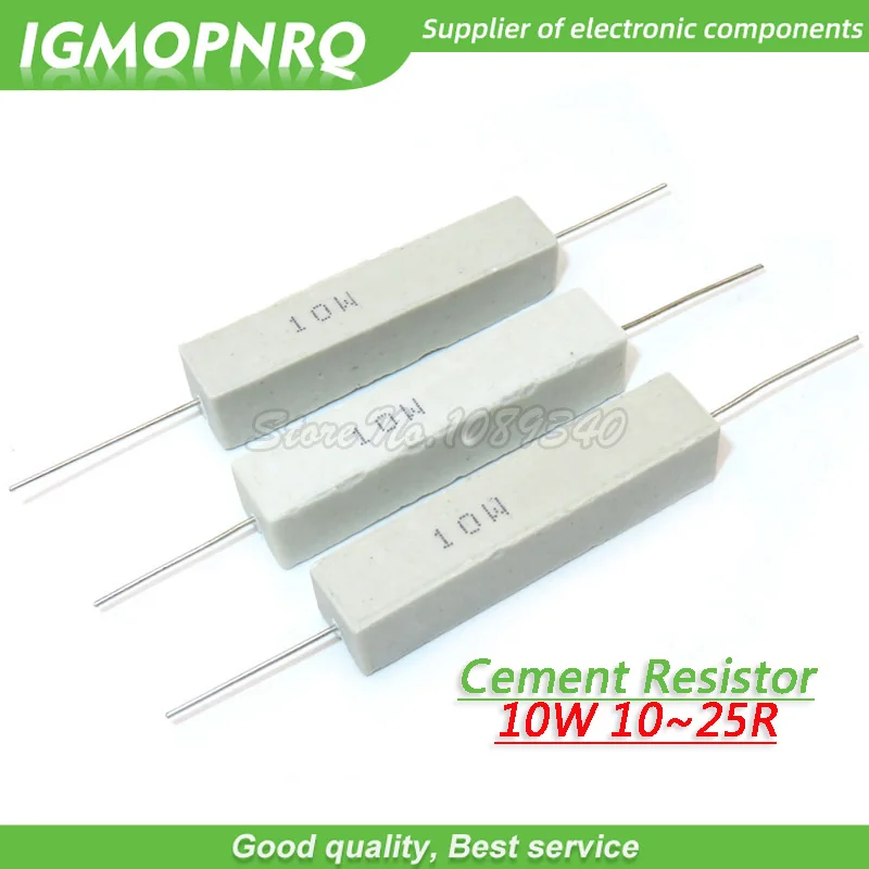 

10pcs 10W 10 15 20 25 ohm Cement resistance resistor 10R 15R 20R 25R IGMOPNRQ