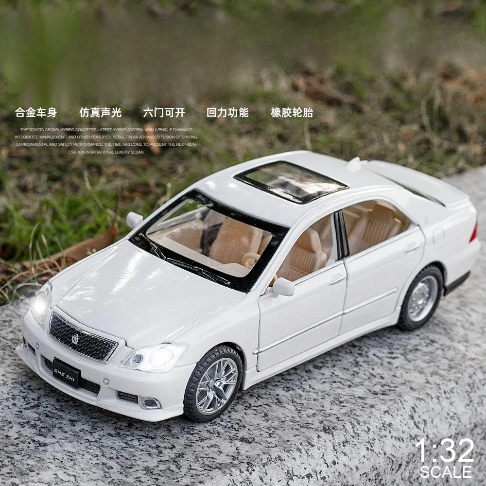 1:32 Crown Classic Car Alloy Car Model Diecasts & Toy Metal Car Model Simulation Sound and Light Collection Toy Gift