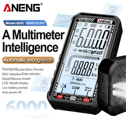 ANENG 620C Digital Built-in Lithium Battery Multimeters 6000 Counts Meter Auto recognition 10A Tester Tools with Charging Cable