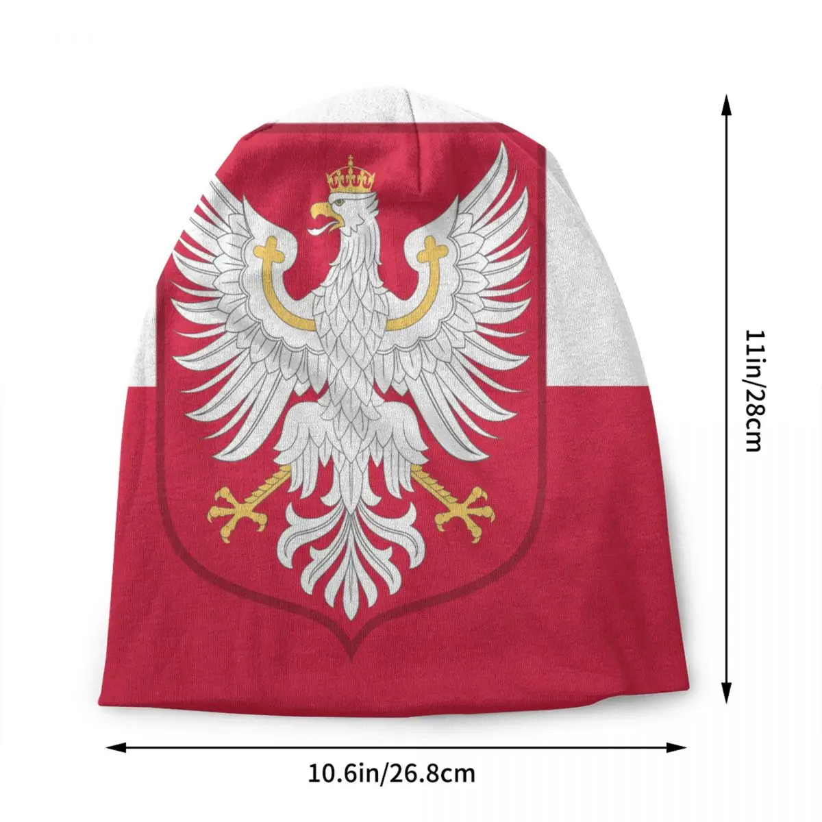 Kingdom Of Poland Flag Beanie Cap Unisex Winter Warm Bonnet Homme Knitted Hats Fashion Outdoor Ski Skullies Beanies Hats For