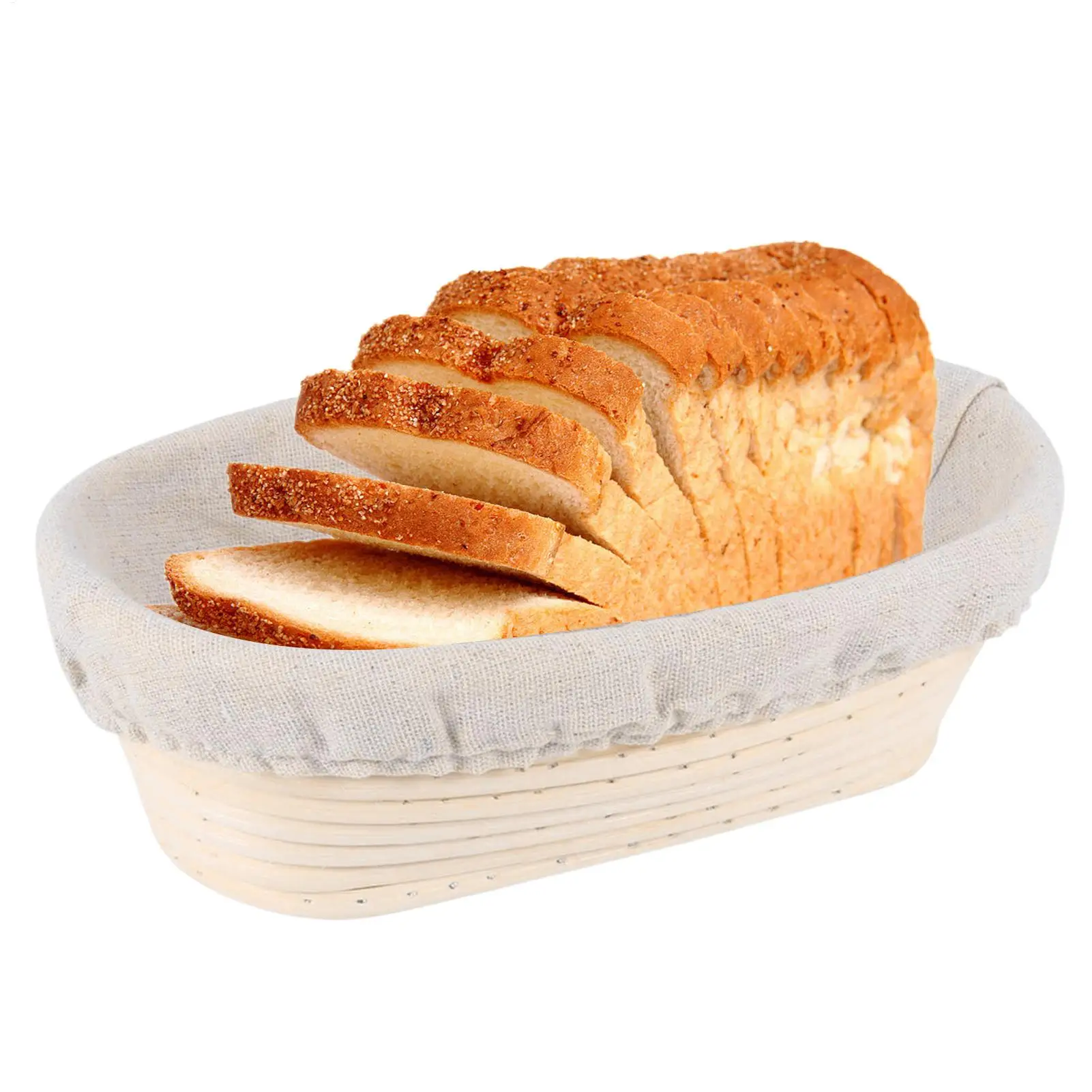 1Pc Round Oval Bread Ferment Basket Natural Fermentation Sourdough Bread Basket Dough Rattan Wicker Baking Bowl DIY Baking Tools