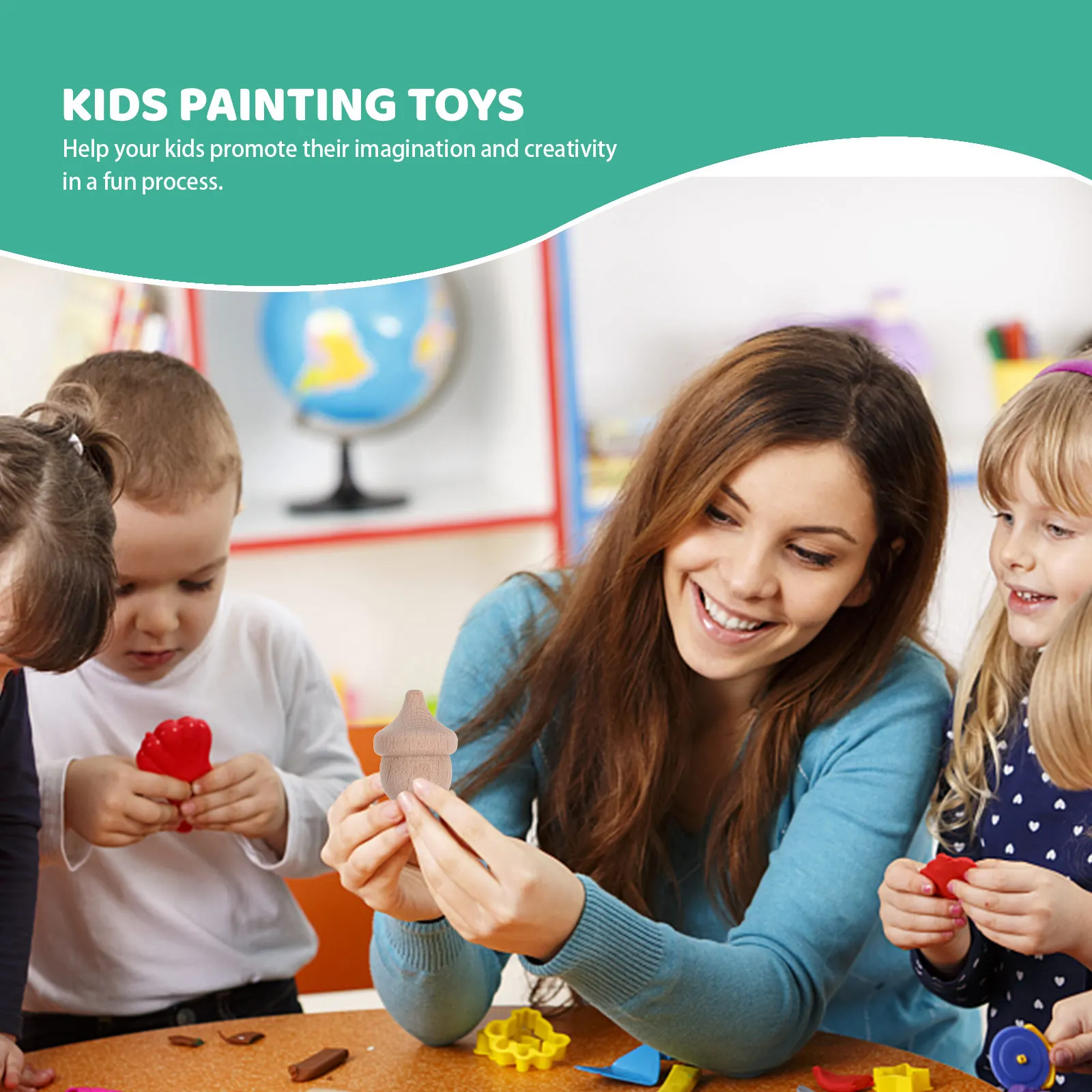 10 pièces non peint gland artisanat en bois pour enfants peinture à la main décor à la maison Graffiti gland enfants artisanat activité bois inachevé