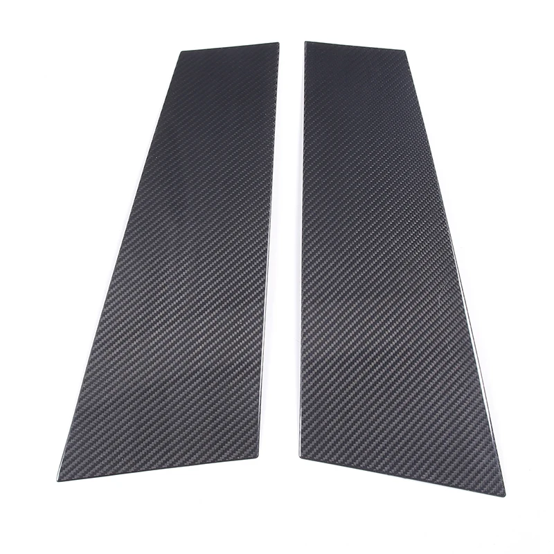 For BMW 4 Series G26 2022+ Car center pillar decorative panel cover Real carbon fiber/glass carbon fiber Auto Accessories 2 PCS