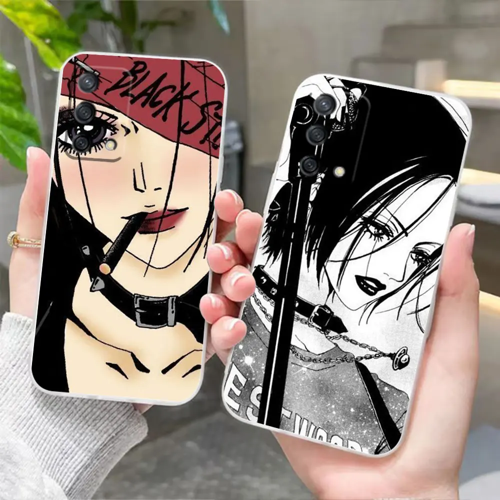 Clear Phone Case For OPPO A98 A97 A96 A95 A94 A93 A92S A74 A72 A57 A55 A54 A53 A32 A17 4G 5G Case Nana Osaki on Purple Tie Dye