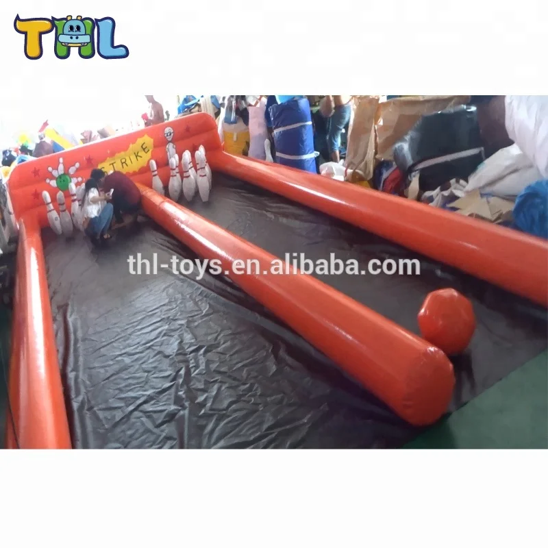 Outdoor sport games inflatable bowling lanes for sale/inflatable bowling alley for adult