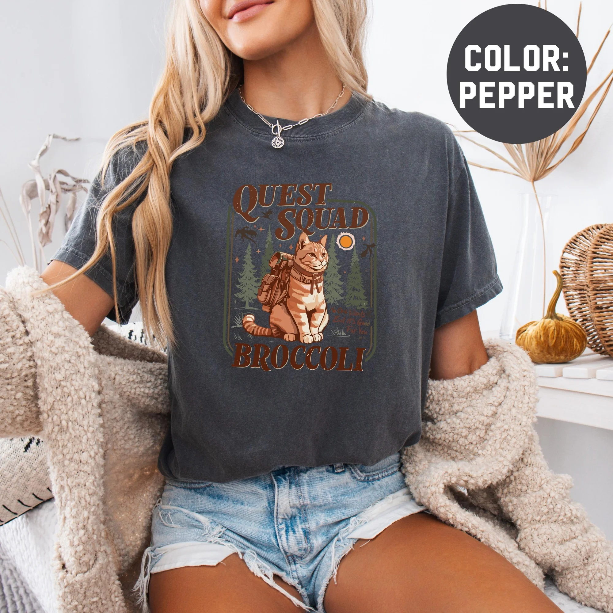 Onyx Storm Quest Squad Broccoli Shirt, Broccoli Cat Shirt, Ridoc Romantasy Fan Shirt