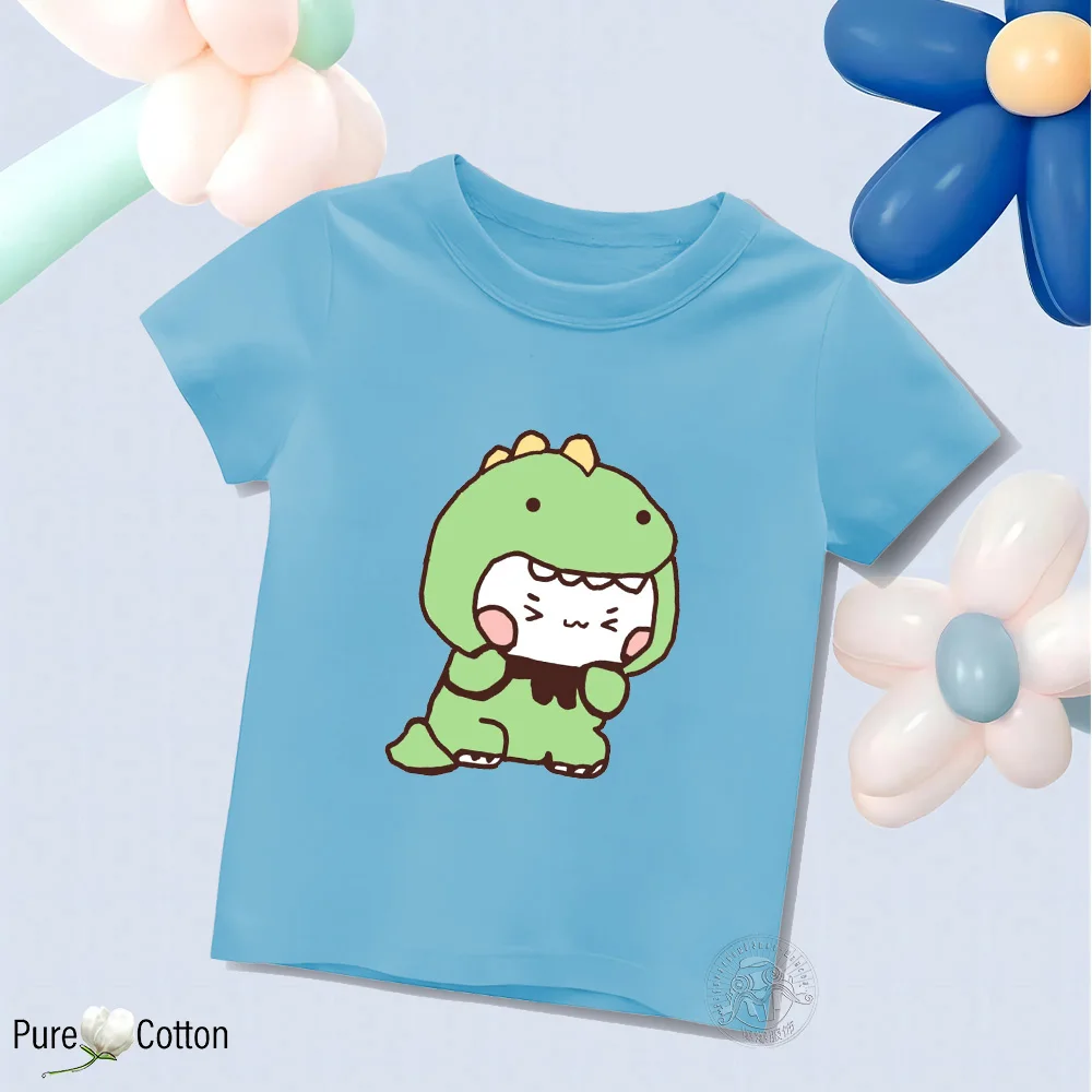 Children's cartoon cotton T shirt 2024 summer new boys cute shirt print fashion baby short sleeve T girl half sleeve